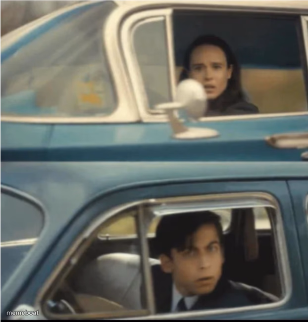 Cars Passing Each Other - meme generator image preview