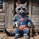 Cat on coffee break