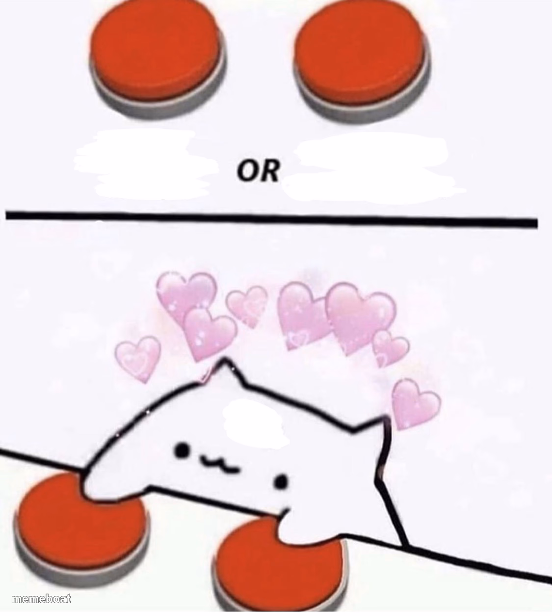 Cat pressing two buttons - meme generator image preview