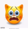 cat stock emoji scared - meme generator image preview