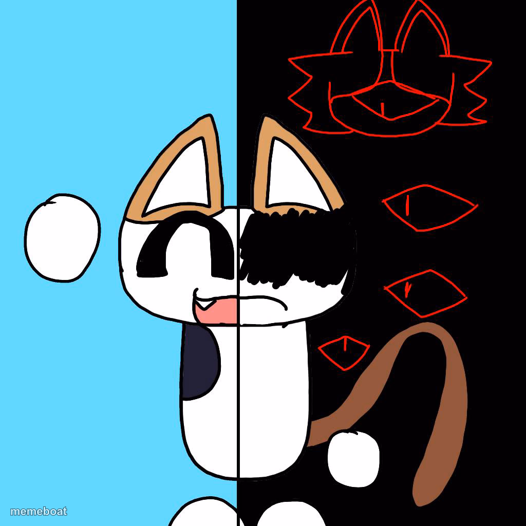 Catto happy and depressed - meme generator image preview