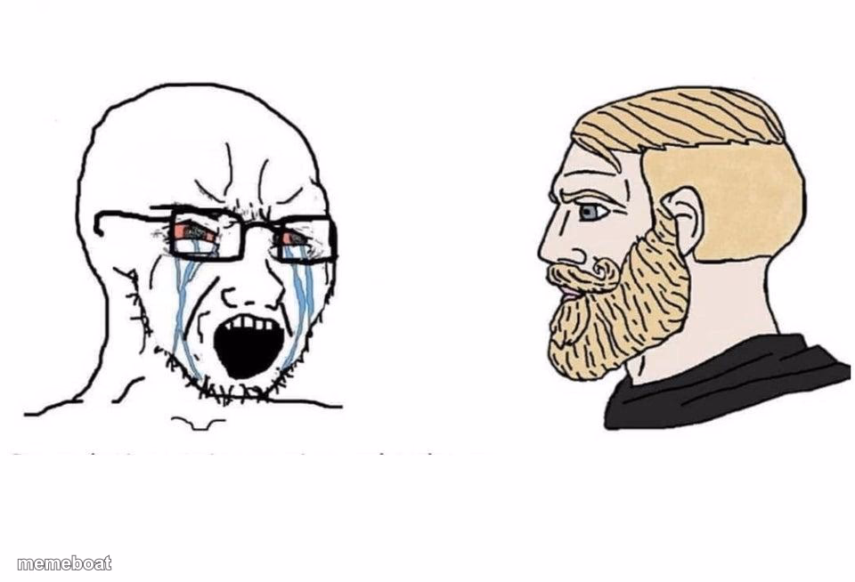 Chad vs virgin - meme generator image preview