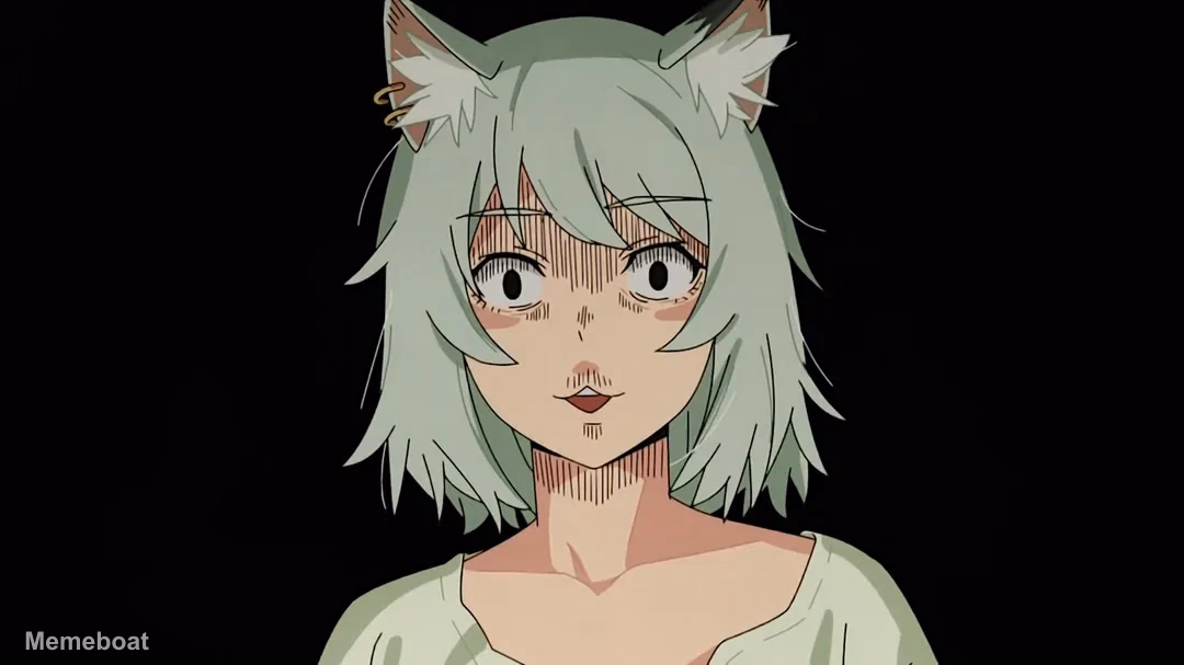 Chainsmoker cat shocked expression - meme generator image preview