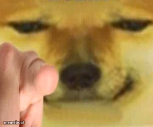 Cheems Pointing At You - meme generator image preview