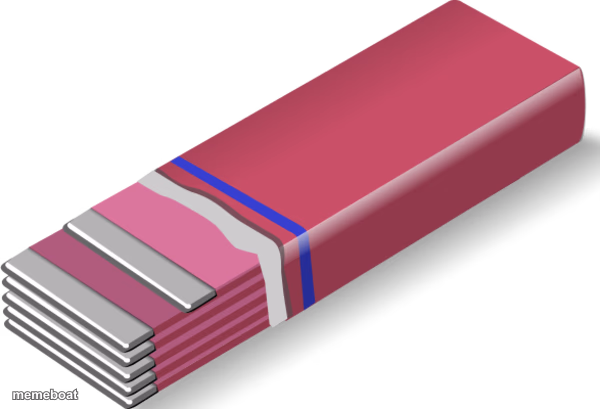 Pink Eraser Closeup - meme generator image preview