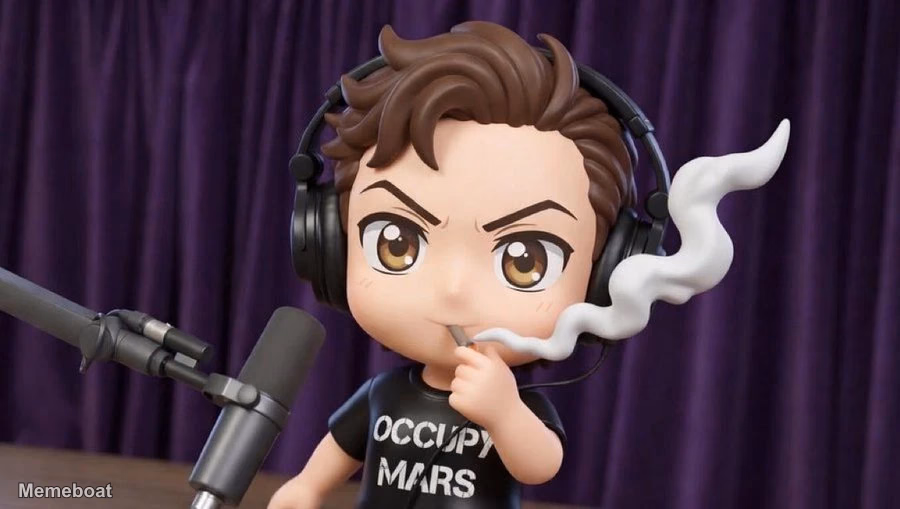 Chibi Elon Musk Smoking - meme generator image preview