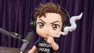 Chibi Elon Musk Smoking