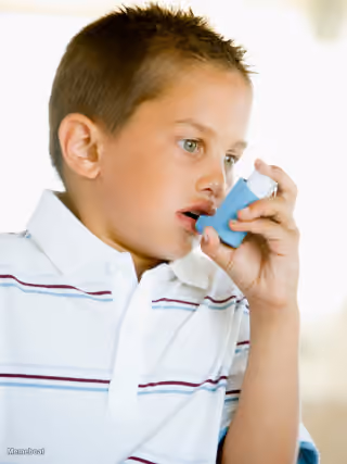 Child Using Inhaler
