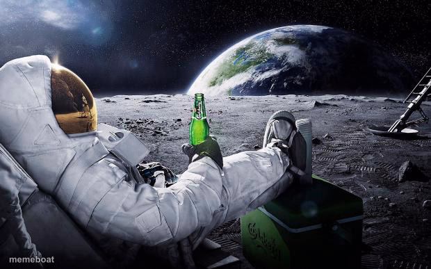 Chillin' Astronaut - meme generator image preview