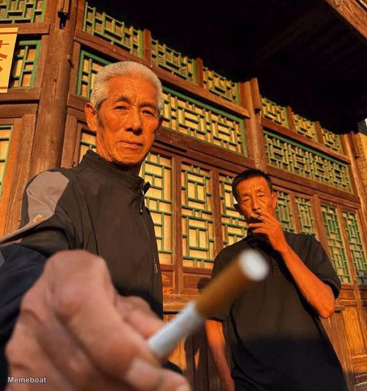 Chinese Man Offering X - meme generator image preview