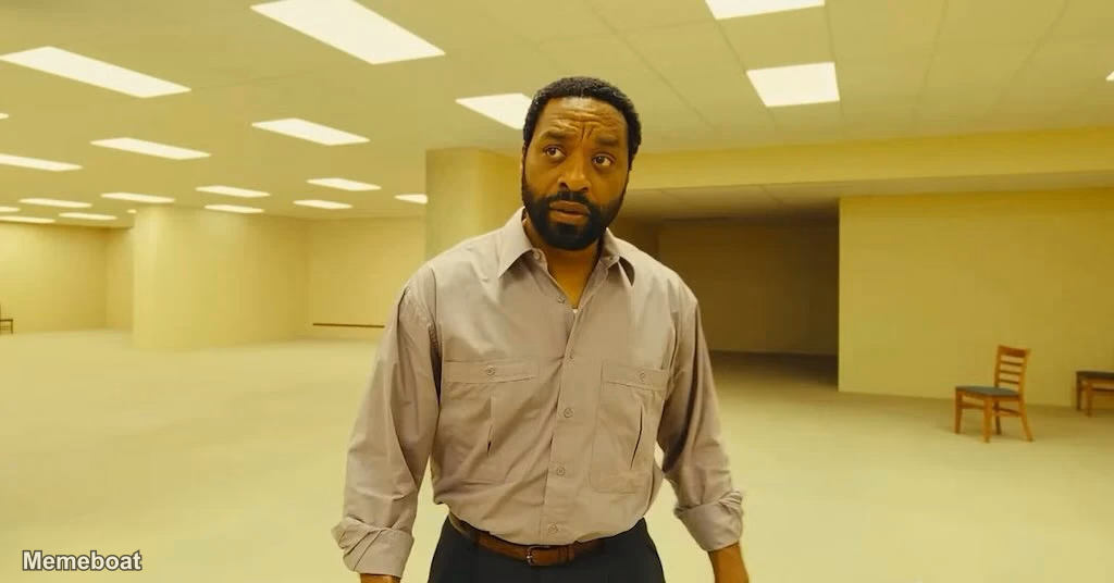 Chiwetel Ejiofor in the Backrooms - meme generator image preview