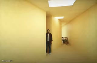 Chiwetel Ejiofor Peeking From The Backrooms