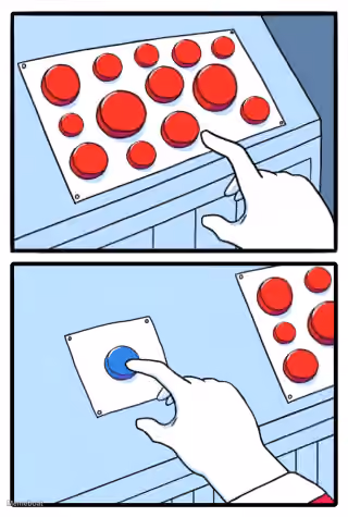 Choosing the Blue Button