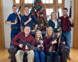 Christmas Photo with Guns