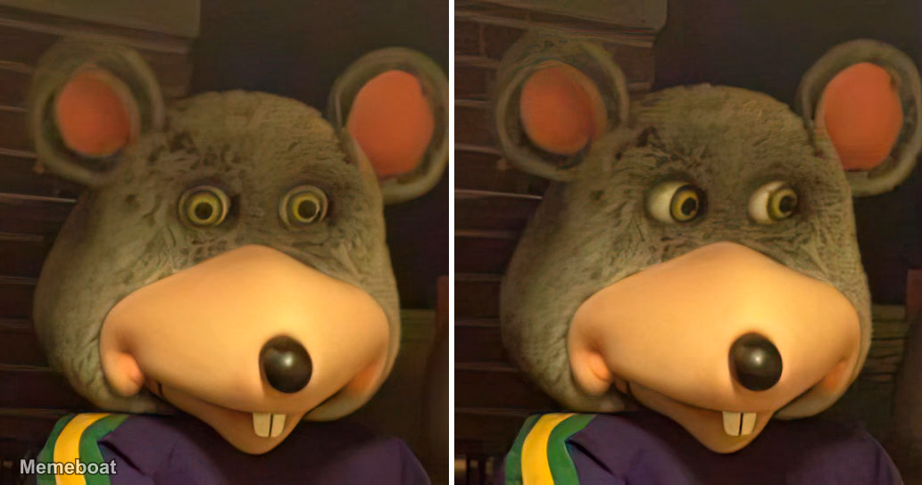 Chuck E. Cheese Staring - meme generator image preview