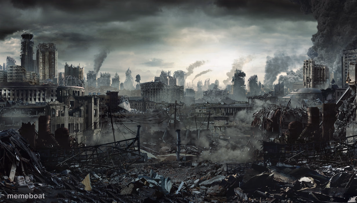 City Destroyed - meme generator image preview
