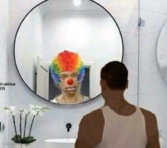 CJ Clown Mirror - meme generator image preview