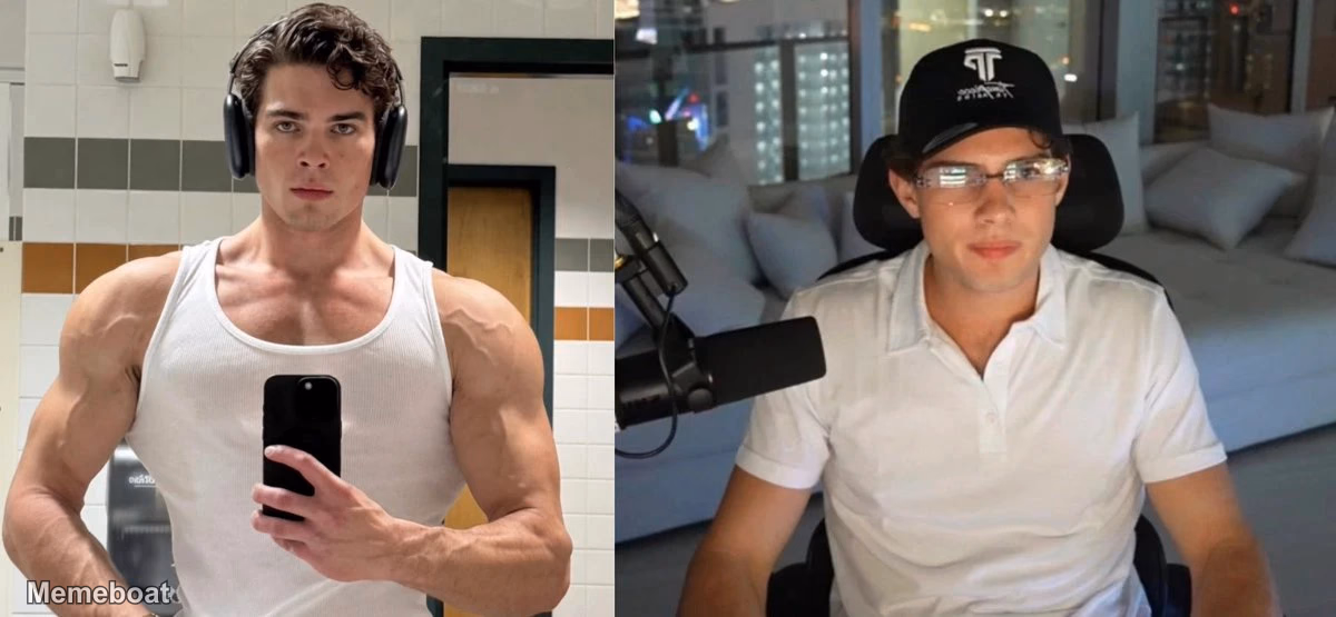 Clavicular Before vs After 4 Weeks Without Testosterone - meme generator image preview