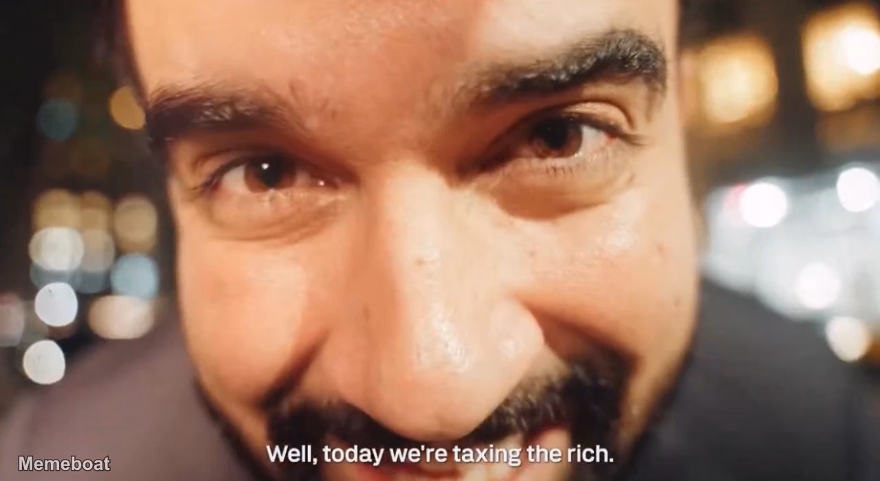 Close Mamdani Taxing the Rich - meme generator image preview