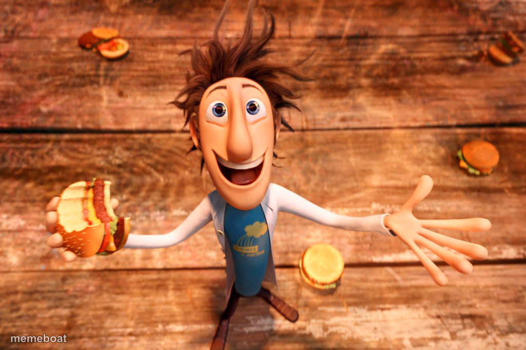Cloudy with a chance of meatballs flynn - meme generator image preview