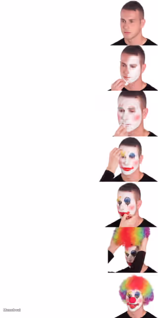 Clown Makeup Process