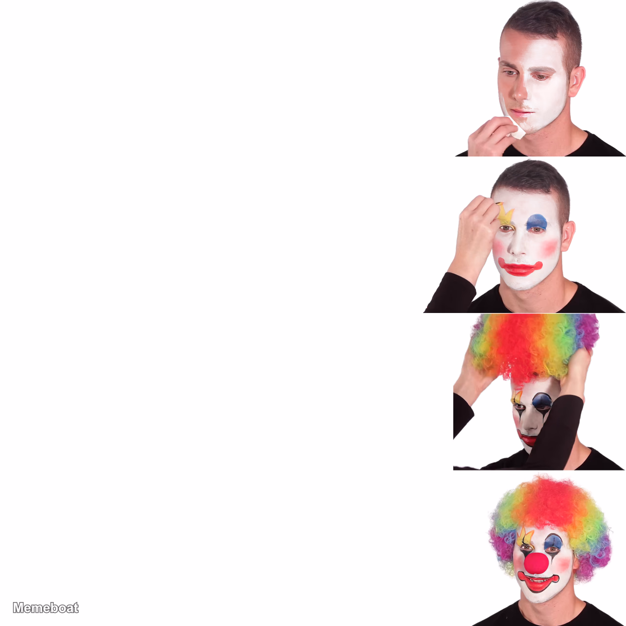 Clown Makeup Transformation - meme generator image preview