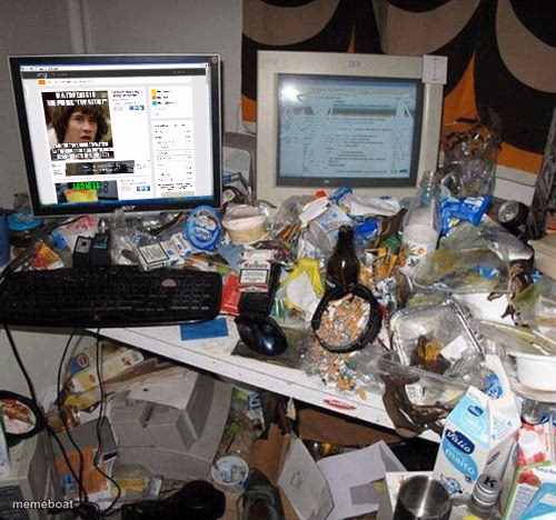 Cluttered Computer - meme generator image preview