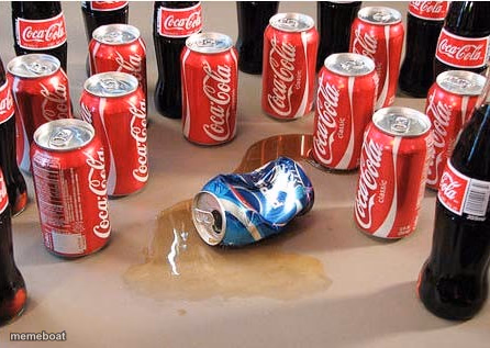 Coca Cola surrounding Pepsi - meme generator image preview
