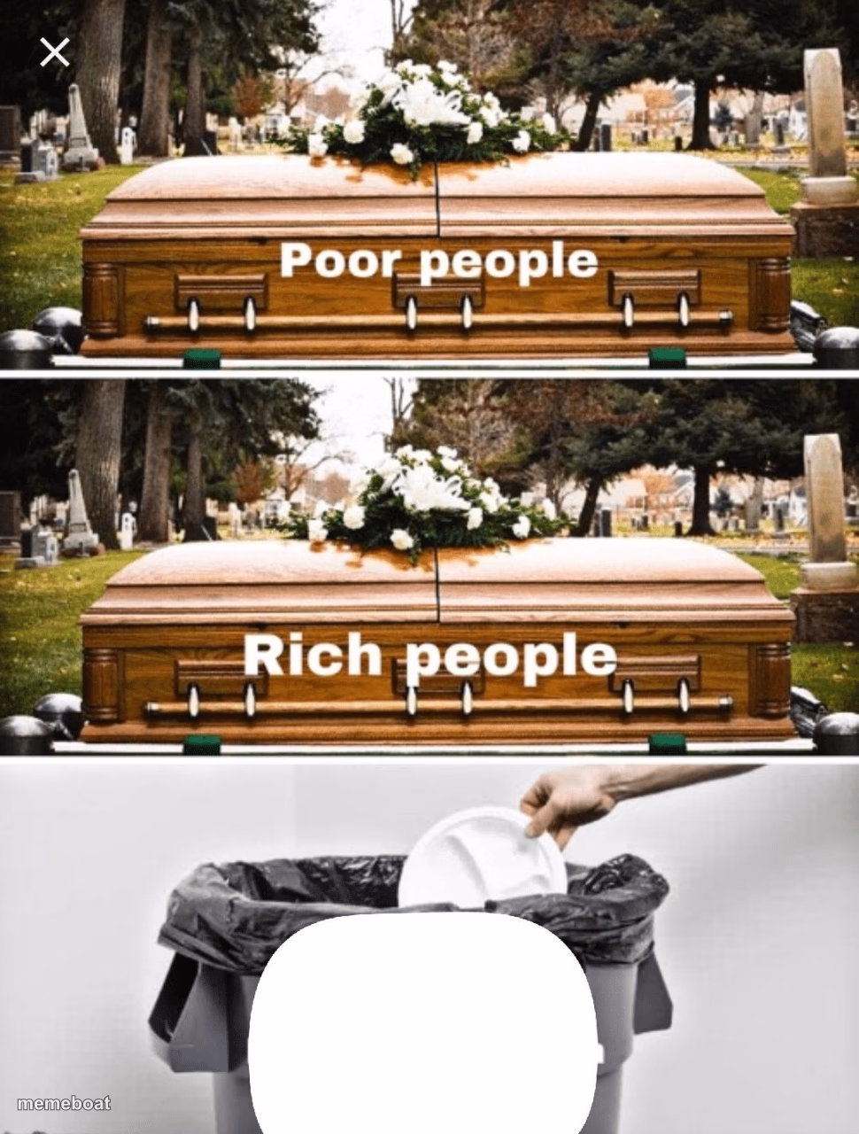 Coffin, Coffin, Trash Can - meme generator image preview
