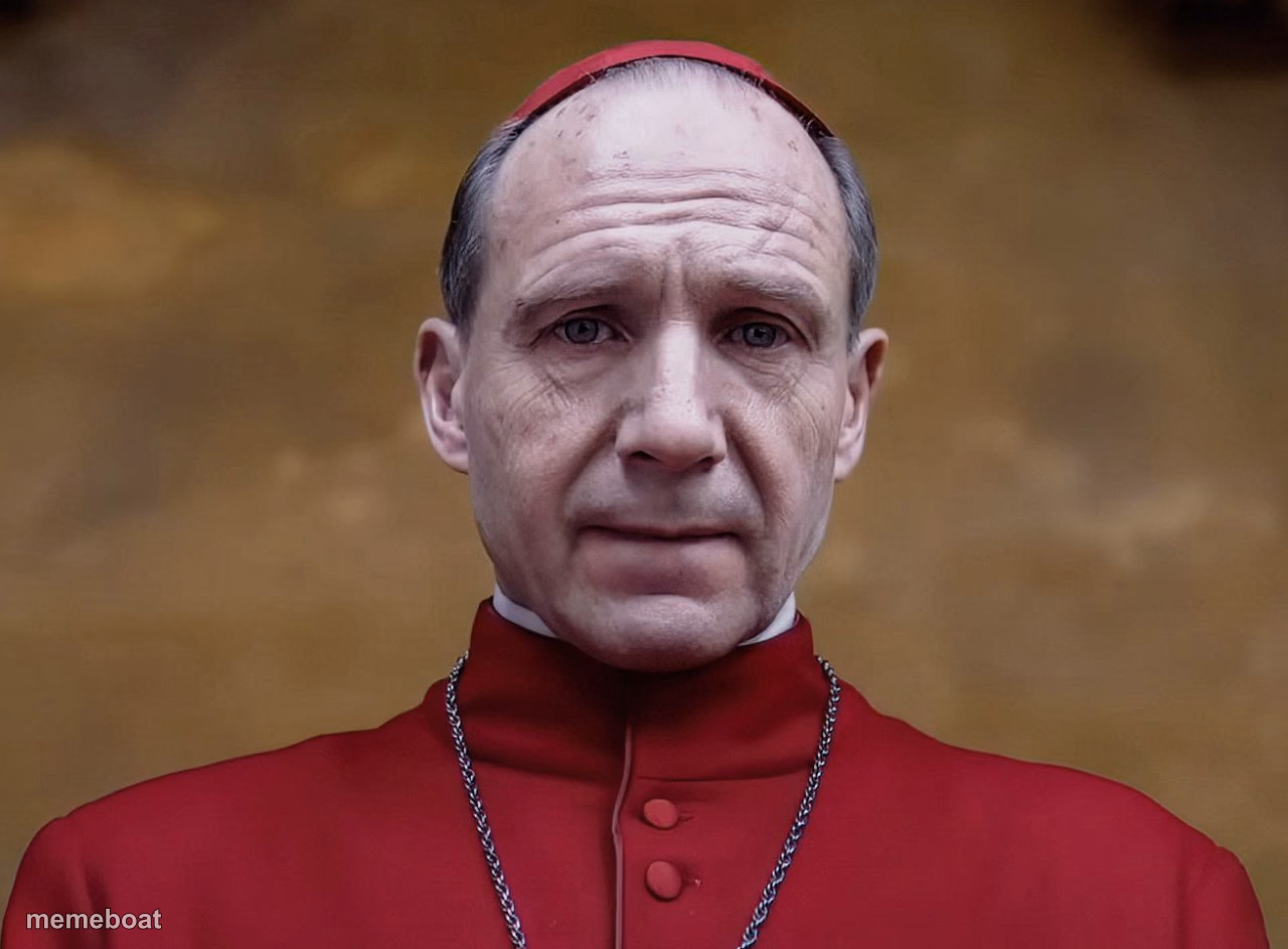 'Conclave' star Ralph Fiennes - meme generator image preview