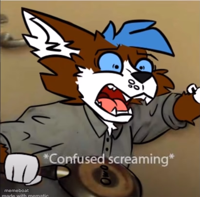 Confused furry screaming - meme generator image preview