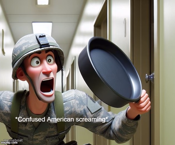 Confused Screaming(US soldier version) - meme generator image preview