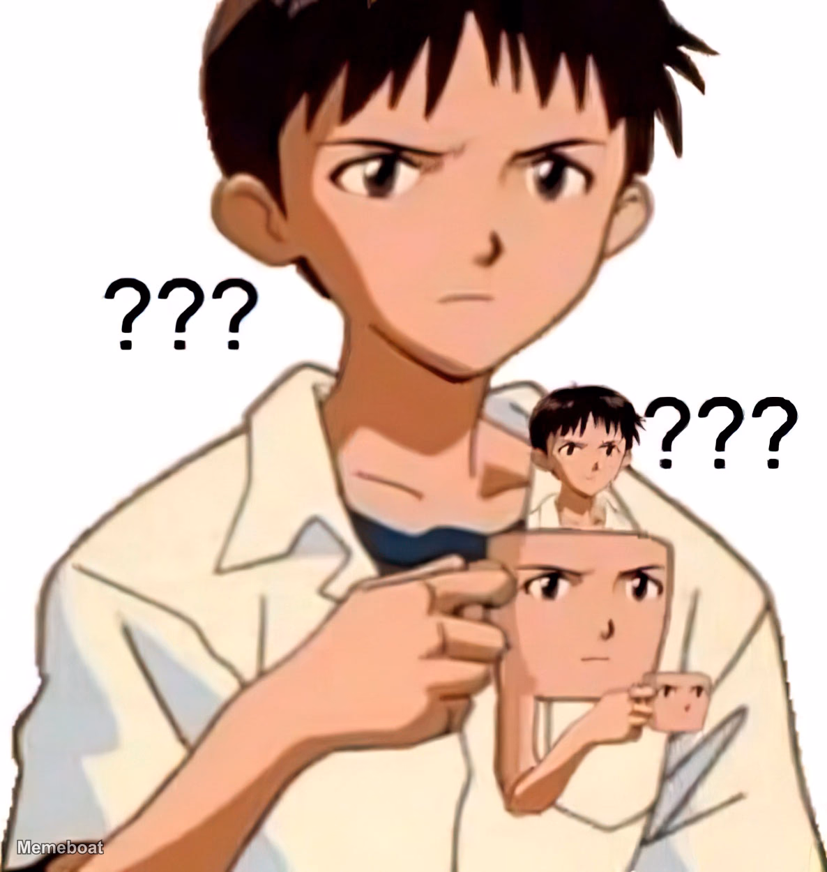 Confused Shinji Mug - meme generator image preview