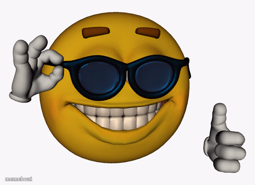 Cool guy emoji - meme generator image preview