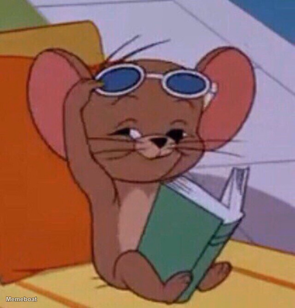 Cool Jerry Reading - meme generator image preview