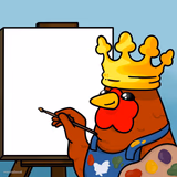 Rooster Painting Blank Canvas