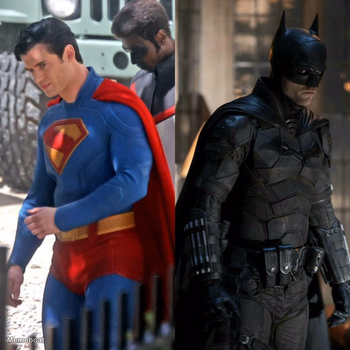 Corenswet's Superman and Pattinson's Batman - meme generator image preview