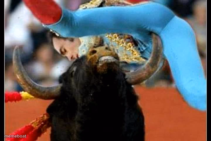 Corn-holed Bull Fighter - meme generator image preview