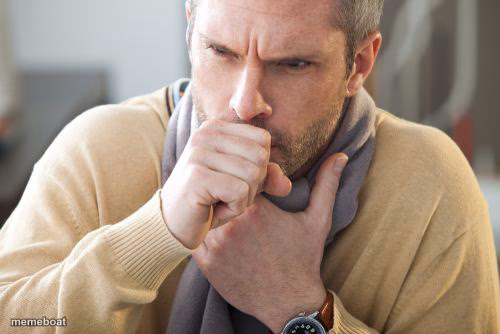 Man Coughing Into Fist - meme generator image preview