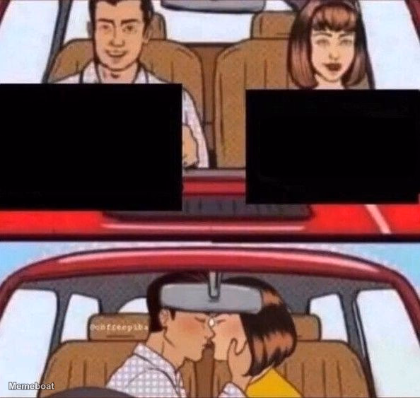Couple in a Red Car - meme generator image preview