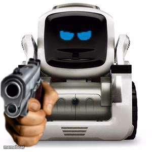 Cozmo with a gun - meme generator image preview