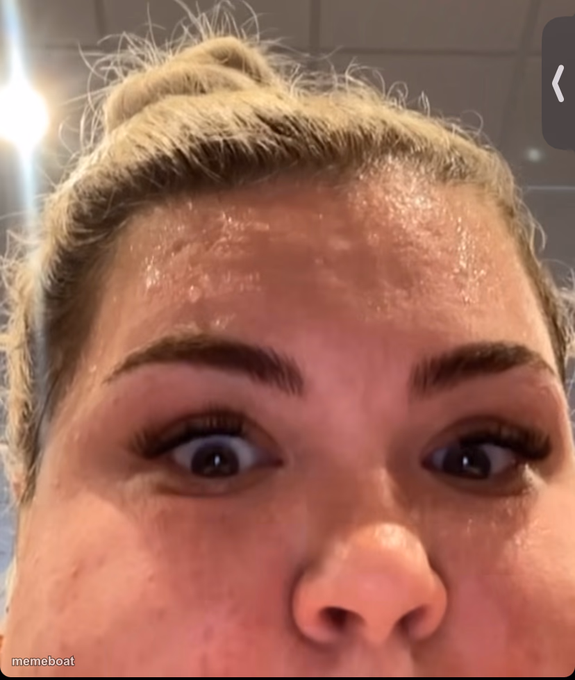 Sweaty Wide Eyed Selfie - meme generator image preview