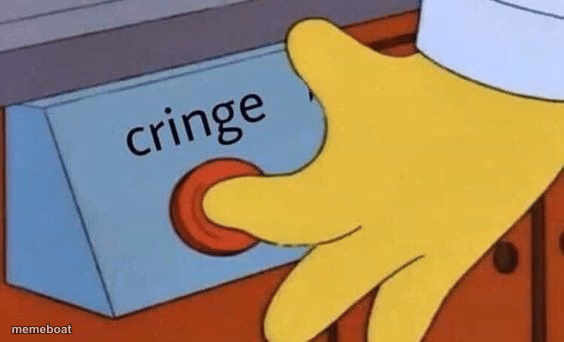 Simpsons Cringe Button - meme generator image preview