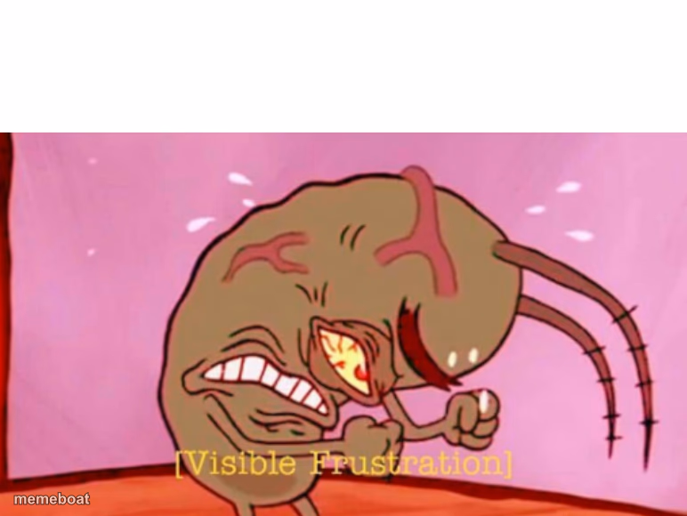 Cringin Plankton / Visible Frustation - meme generator image preview