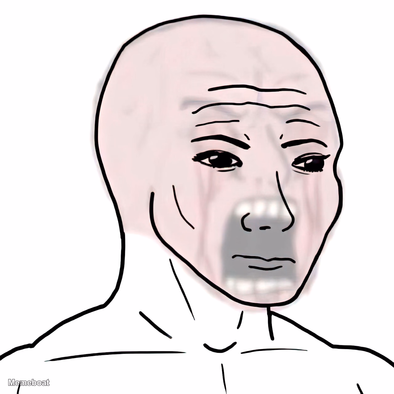 Crying Chad Wojak - meme generator image preview