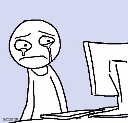 crying computer reaction - meme generator image preview