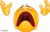 Crying emoji looking up