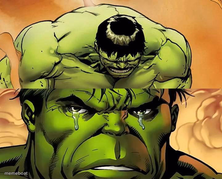 Crying Hulk - meme generator image preview