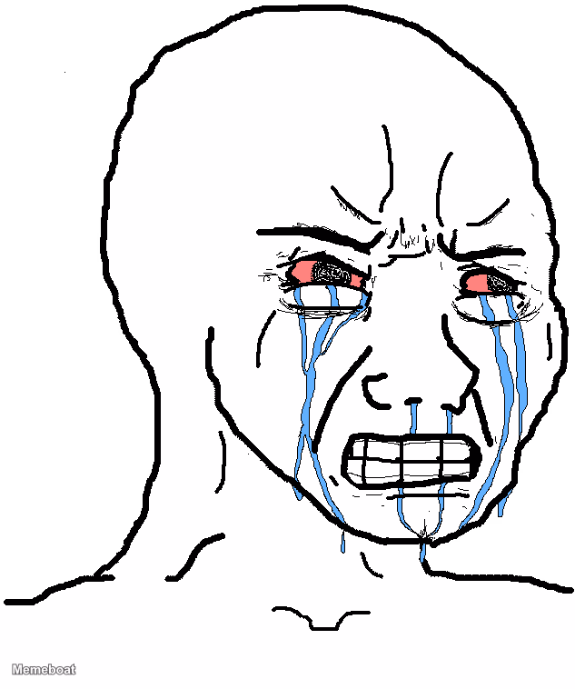Crying Wojak Transparent - meme generator image preview