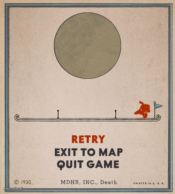 Cuphead Death Screen - meme generator image preview
